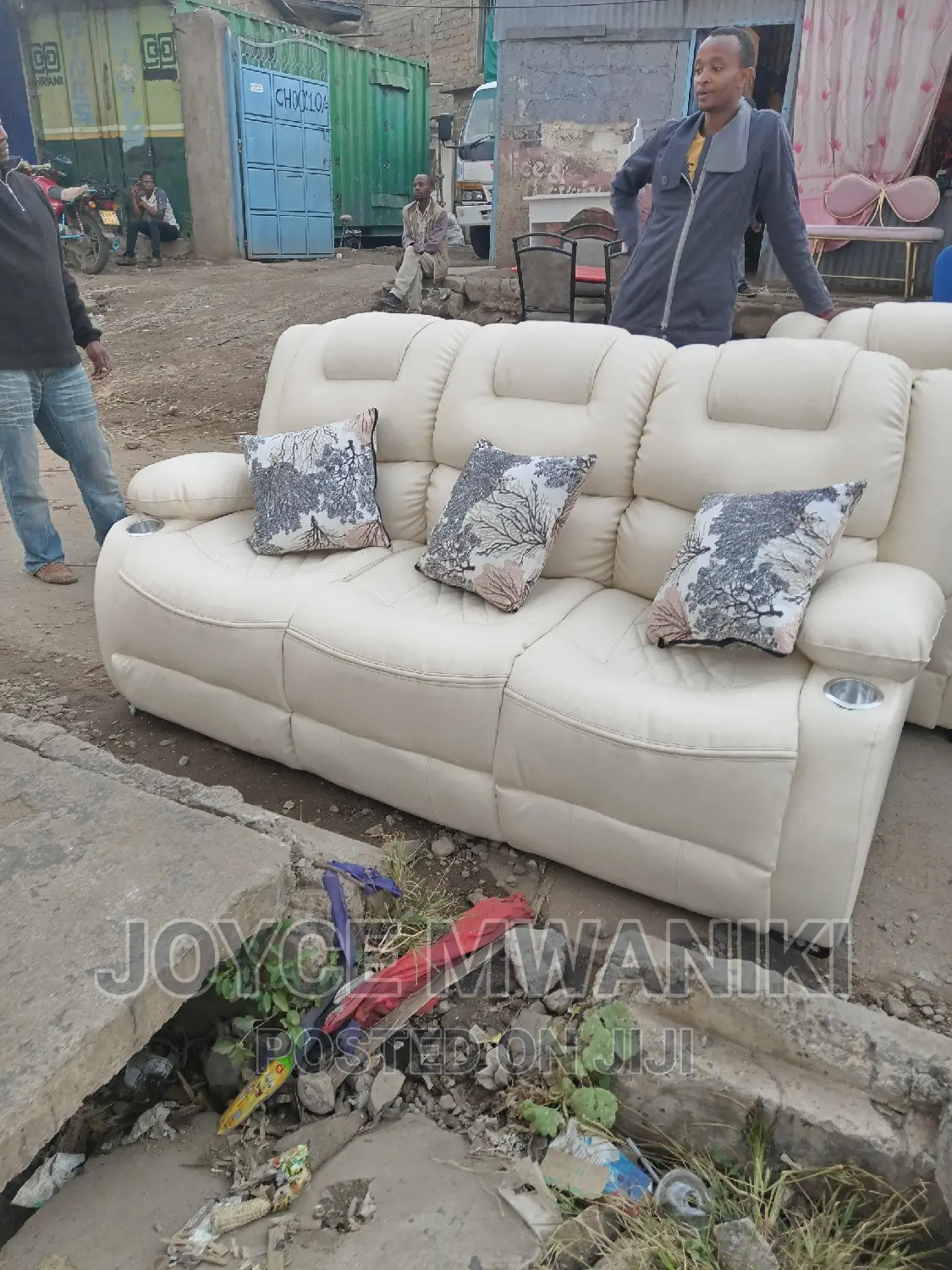 3 Seater Semi Recliner Sofa Original Leather