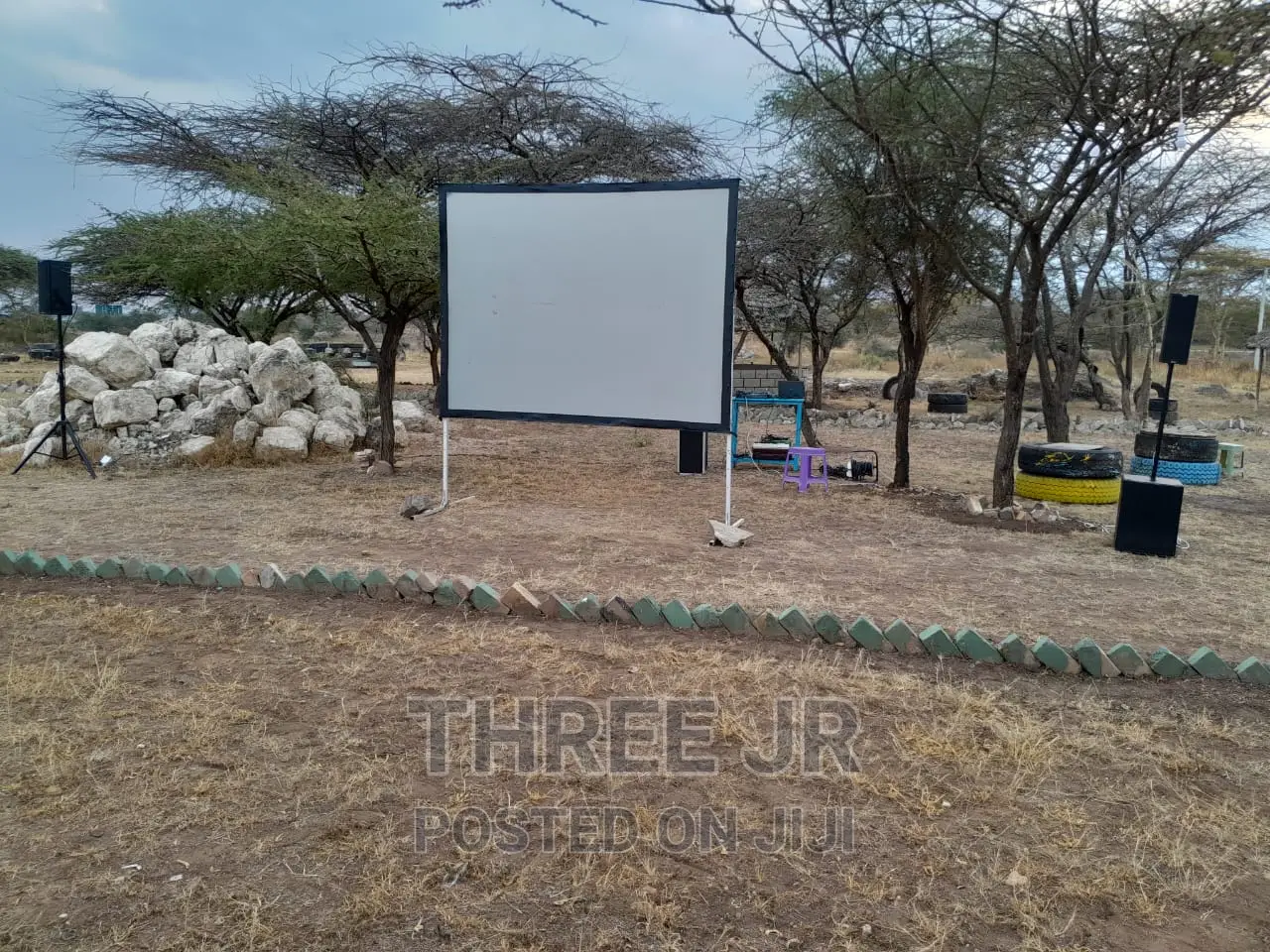 Large Projection Screen for an Outdoor Night Movie