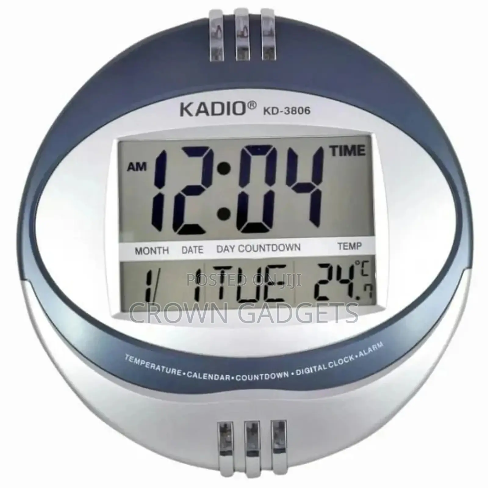 LCD Wall Desk Clock With Temperature