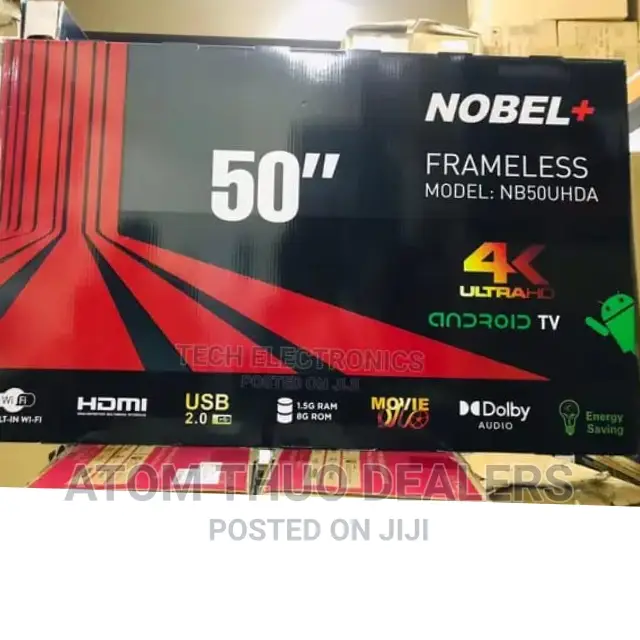 Nobel 50” Frameless Ultra HD Android Tv, Netflix Wifi
