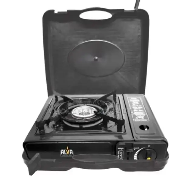 Alva Portable Black Single Burner Canister Stove