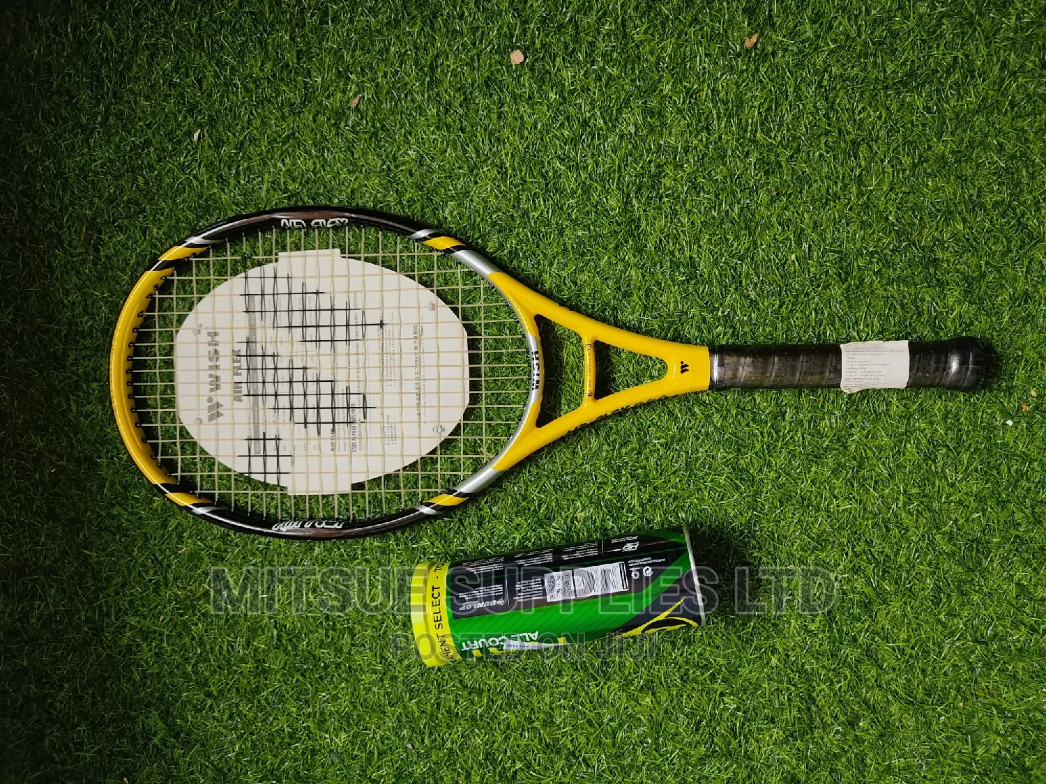 Wish Lawn Tennis Racket Elite Level With Dunlop Pro Balls