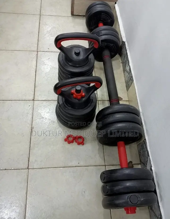 5 in 1 Dumbbell Set With Kettlebell Handle Bar ( 20kg