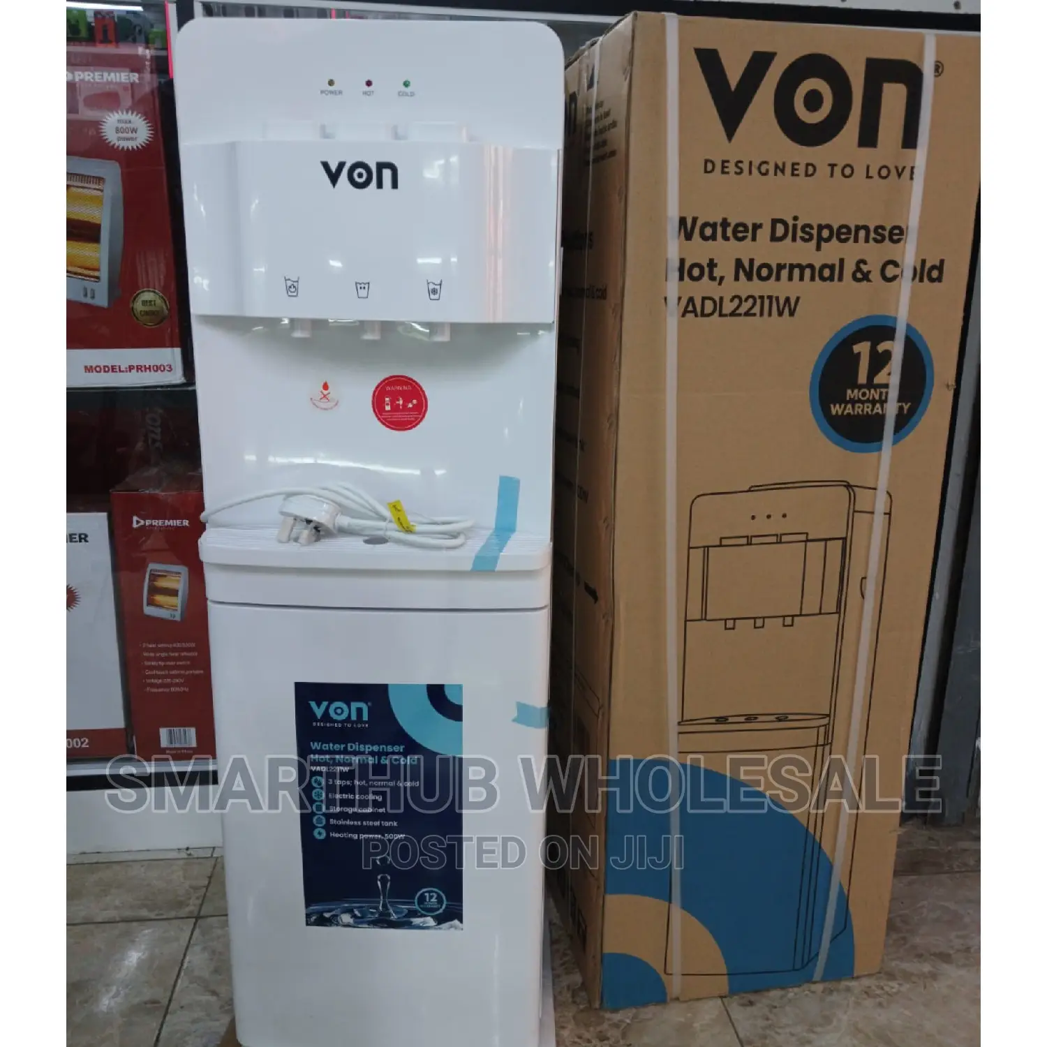 Von Dispenser 3 Taps Hot,Cold,Normal