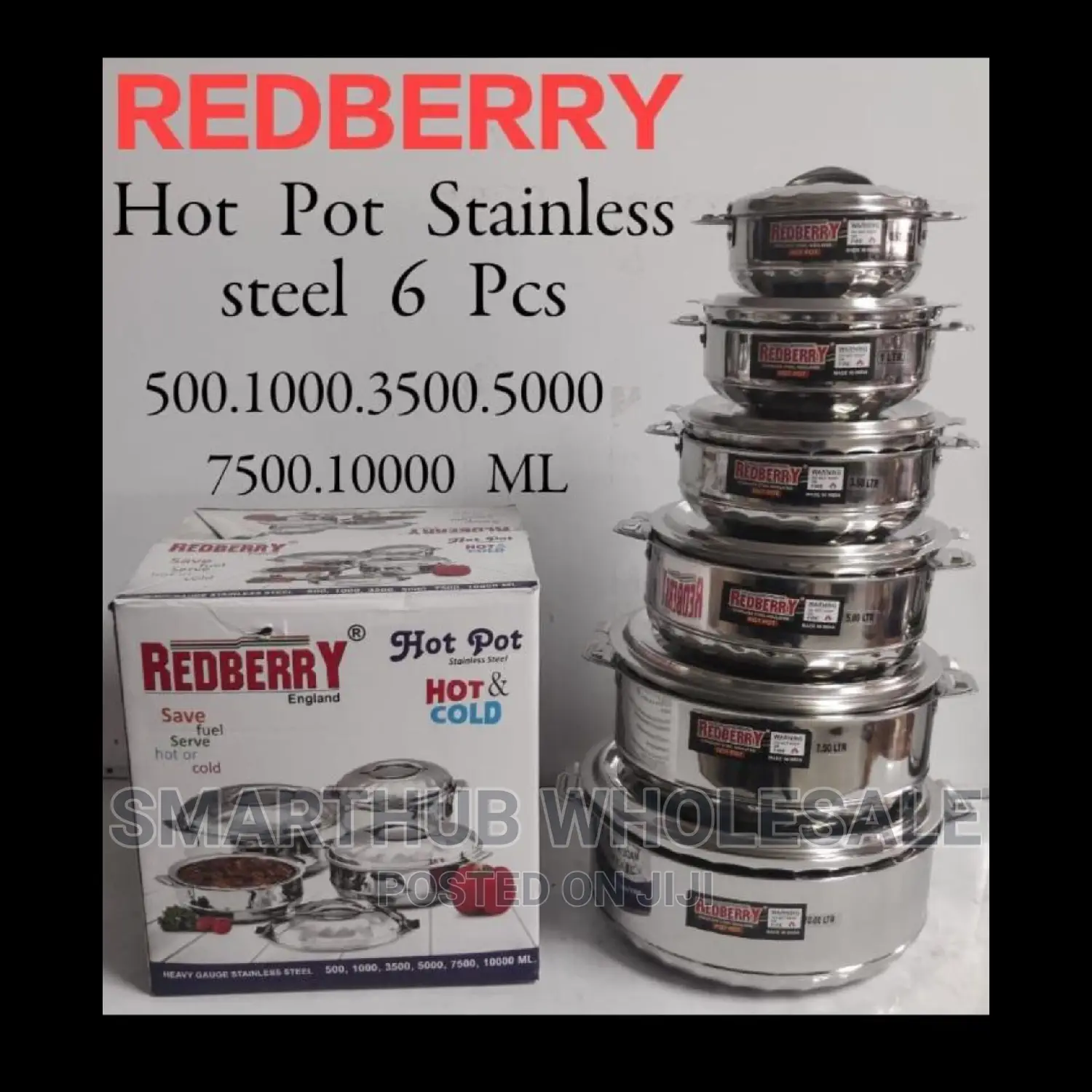 6pcs Hotpot Stainless Steel 6pcs Hotpot