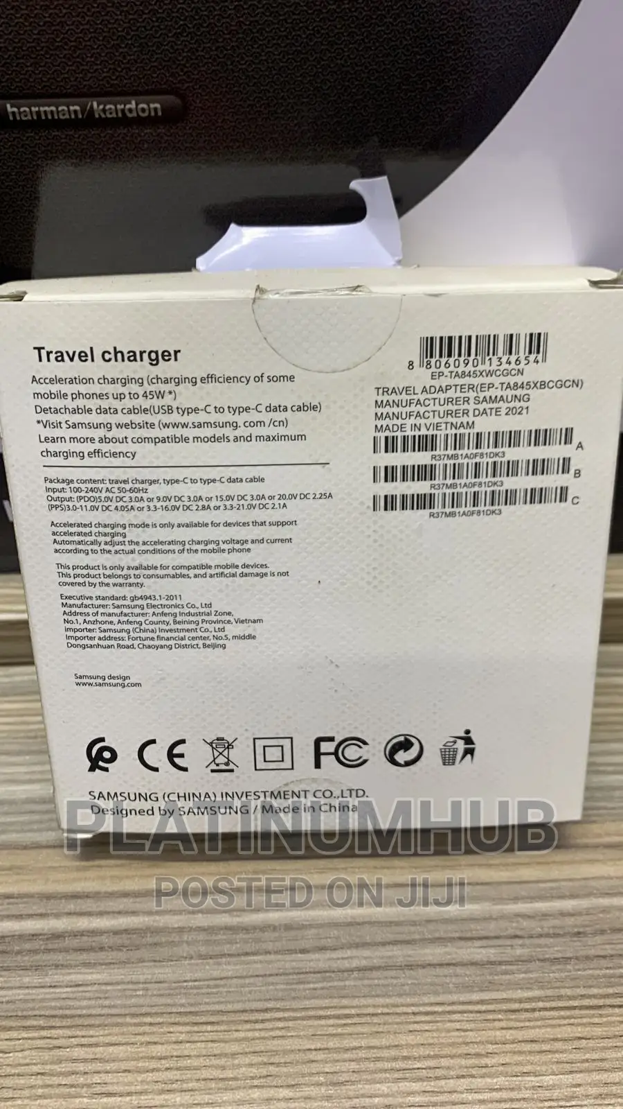 SAMSUNG TRAVEL ADAPTOR Super Fast Charging 2.0[45w]