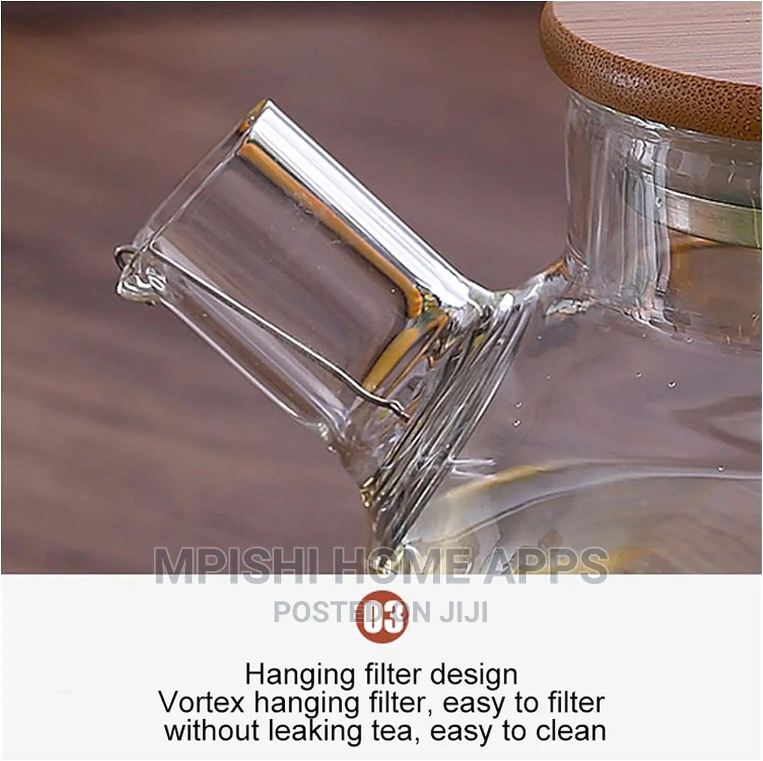 Borosilicate Glass Teapot 1ltrs