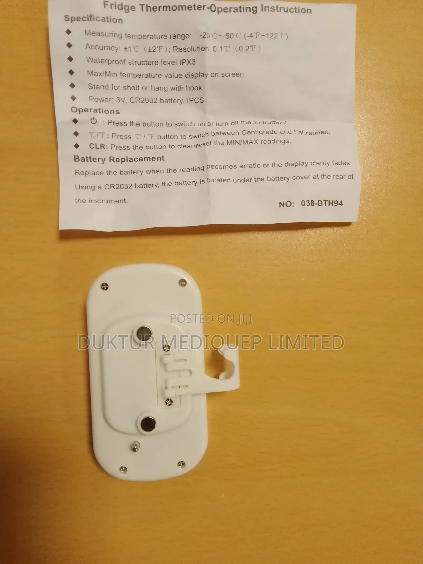 Digital Magnetic (Vaccine) Fridge Thermometer
