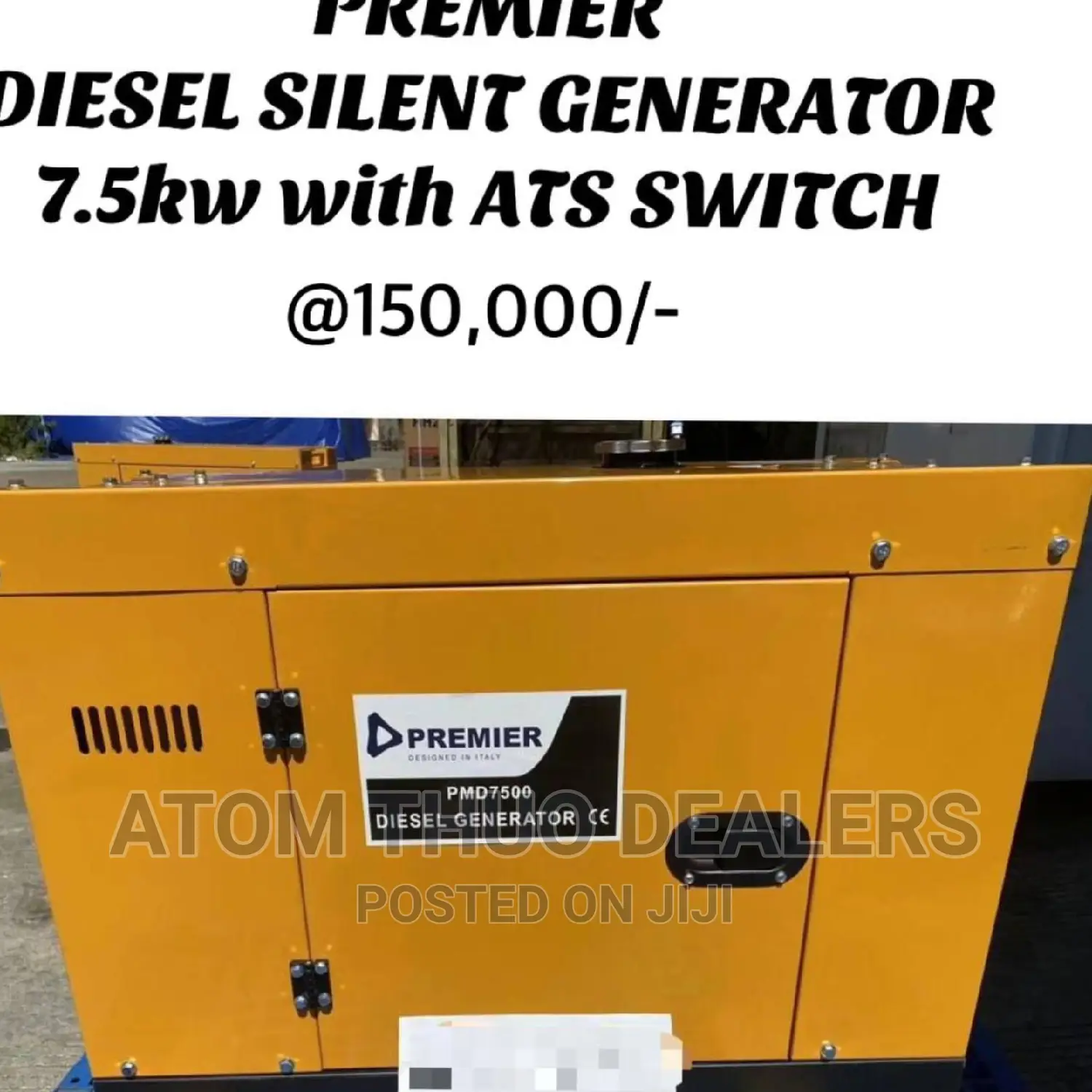 Premier Diesel Silent Generator 7.5kw