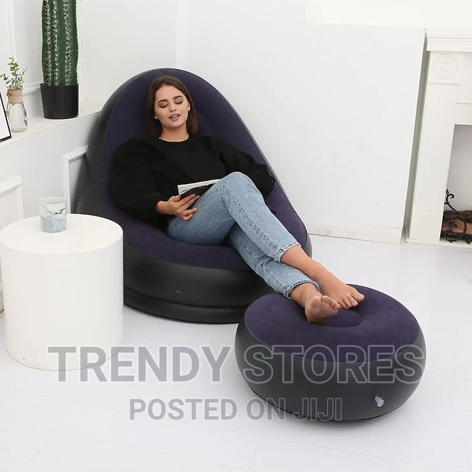 Inflatable Deluxe Lounge / Inflatable Seat With Foot Rest
