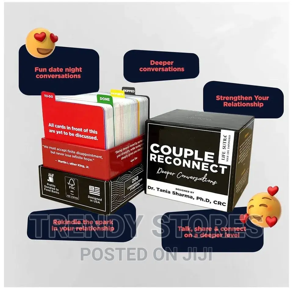 Couple Reconnect Deeper Conversation Starter Card Game