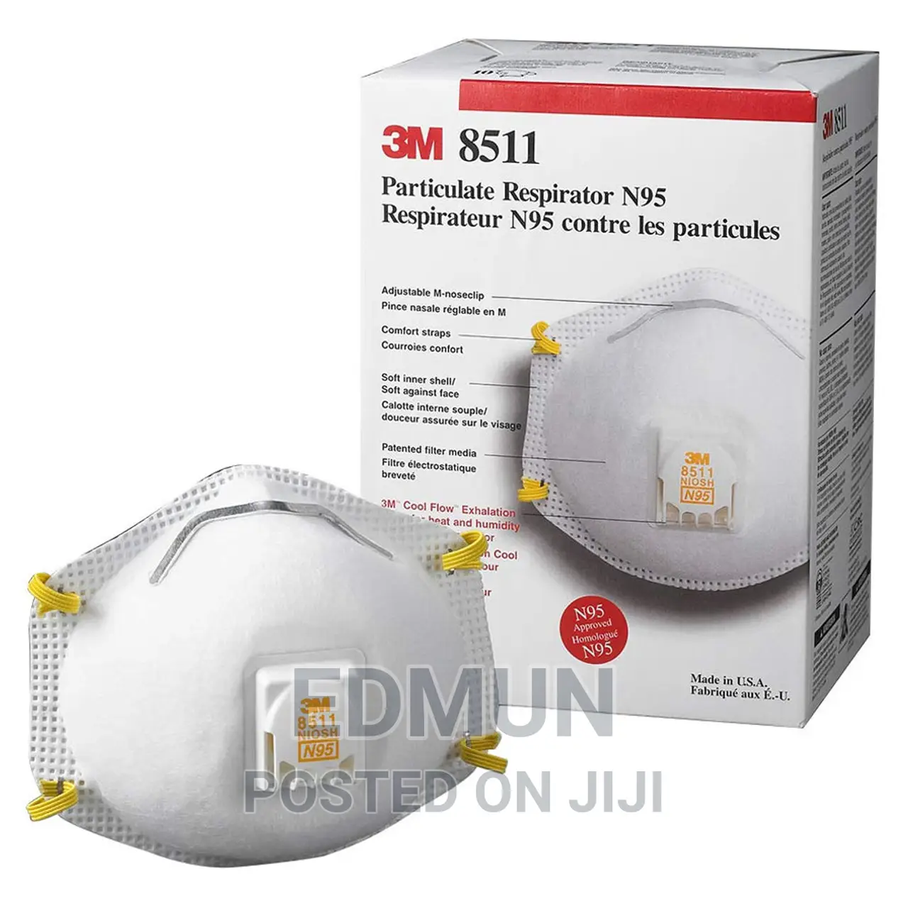 3M N95 8511 Masks With Respirator