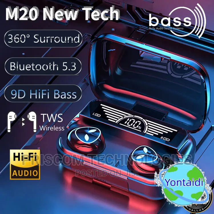 M20 Wireless Bluetooth Earphone Ear Buds Stereo Earphones