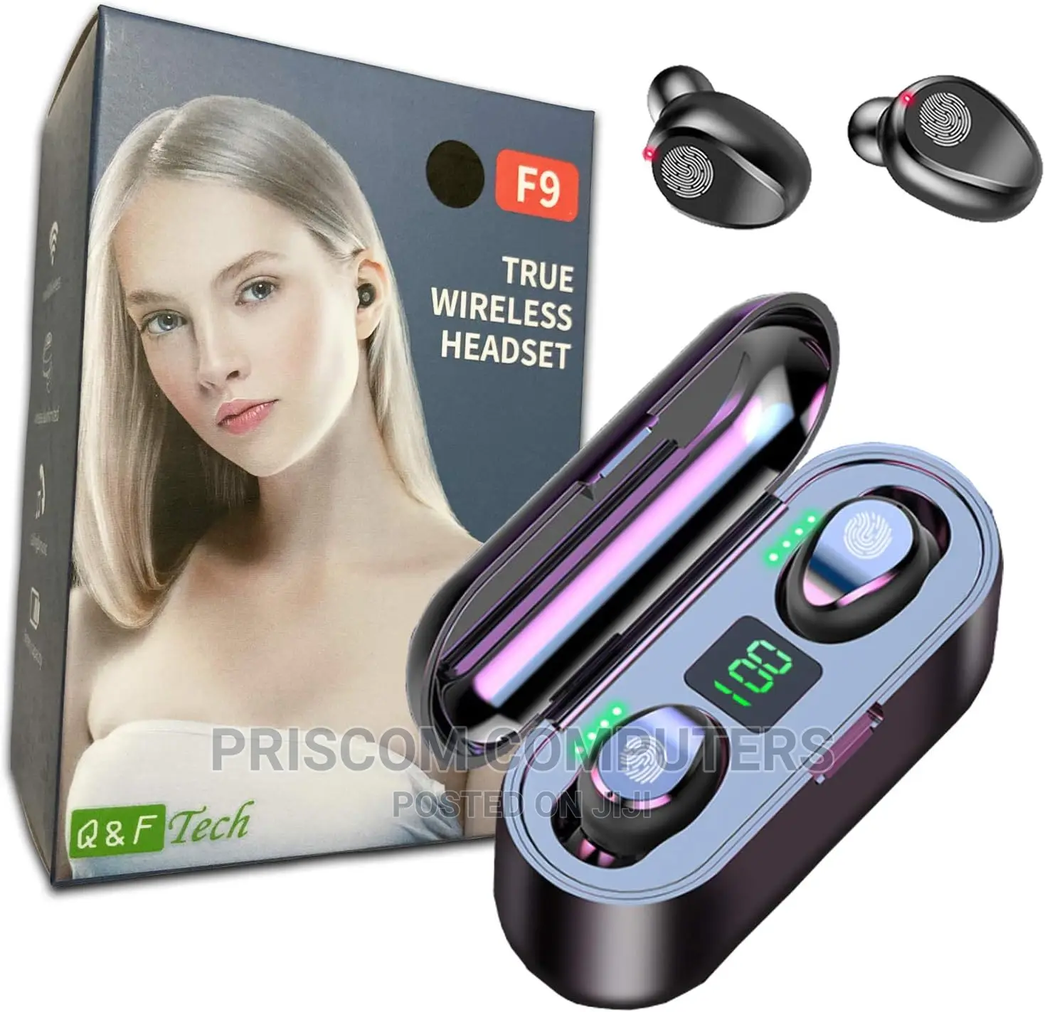 F9 Wireless LED Touch Bluetooth Earbuds Headphones Earphones