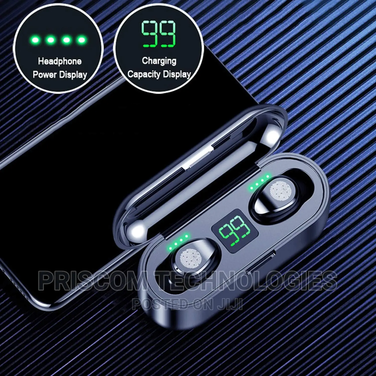 TWS F9 Bluetooth Wireless Earphones Waterproof Powerbank