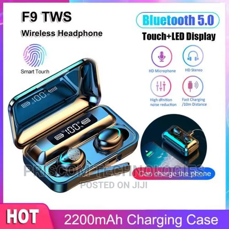 TWS F9 Bluetooth Wireless Earphones Waterproof Powerbank