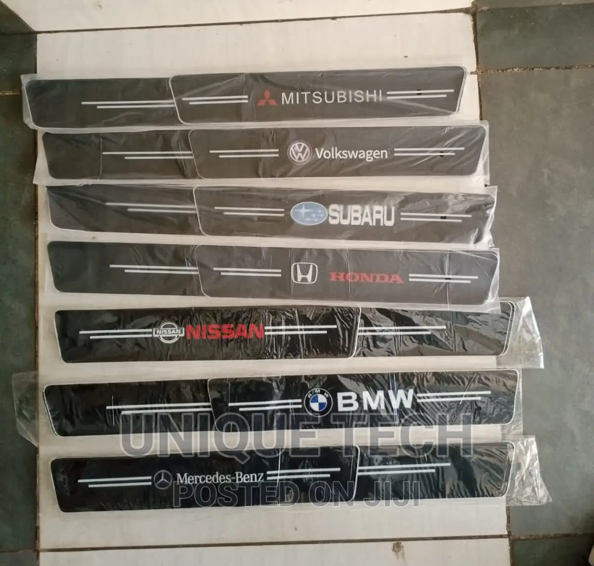 Branded Car Side Step Stickers - Mitsubishi VW BMW Honda