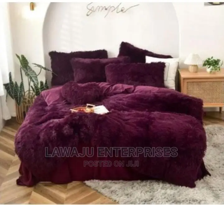 6pc Luxury Designs Velvet Plush Fluffy Duvet Set