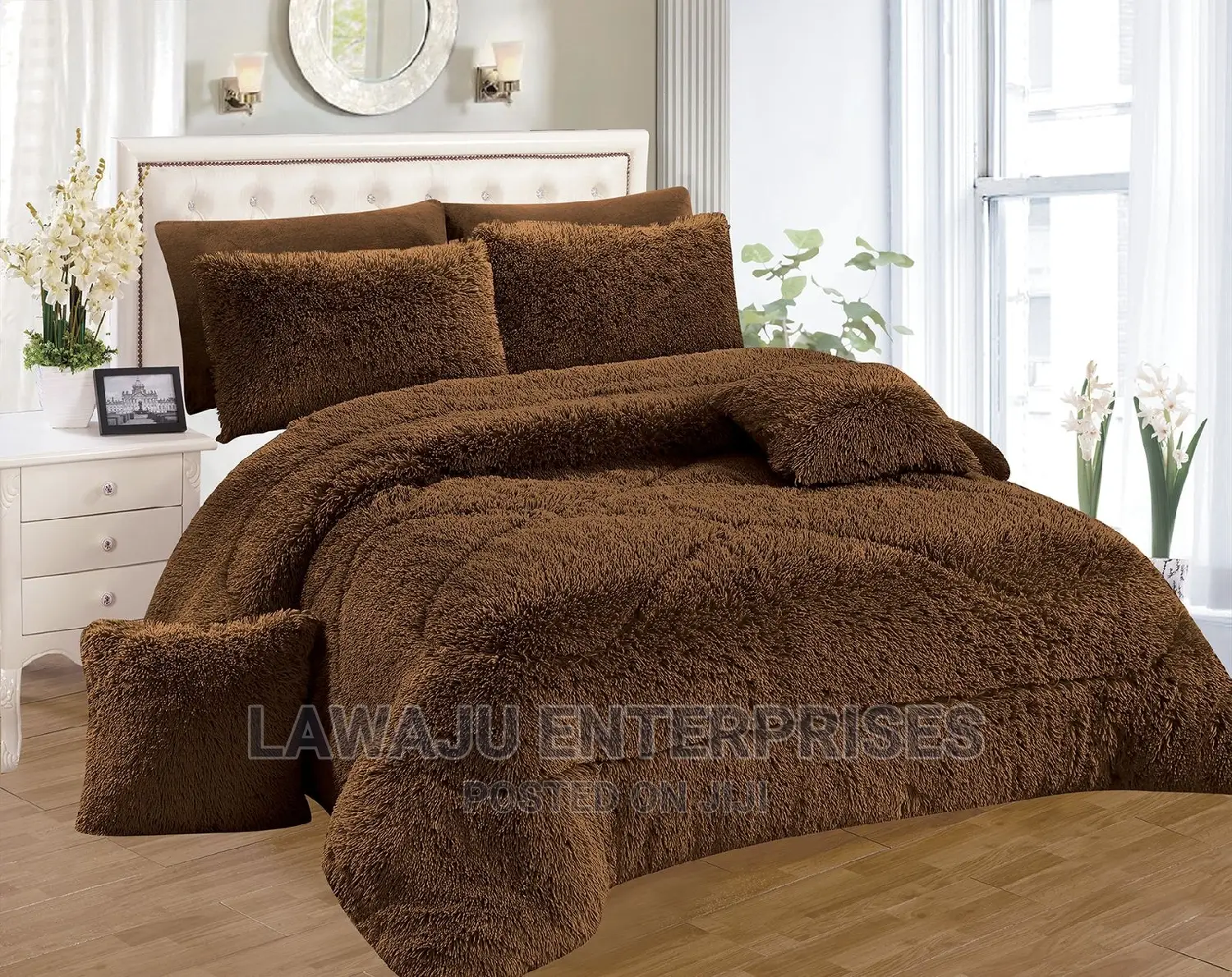 6pc Luxury Designs Velvet Plush Fluffy Duvet Set