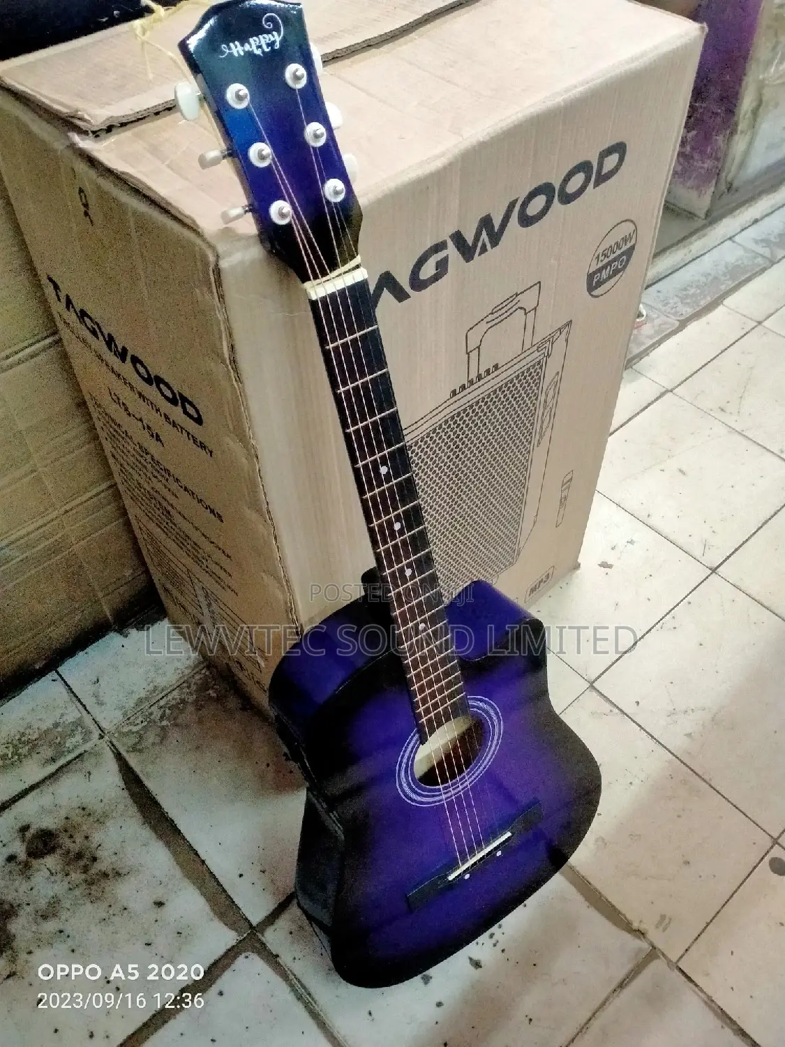 Purple Semi Acoustic Guitar
