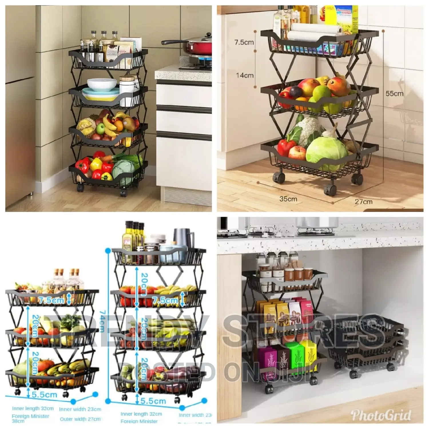 4 Layer Foldable Storage Rack