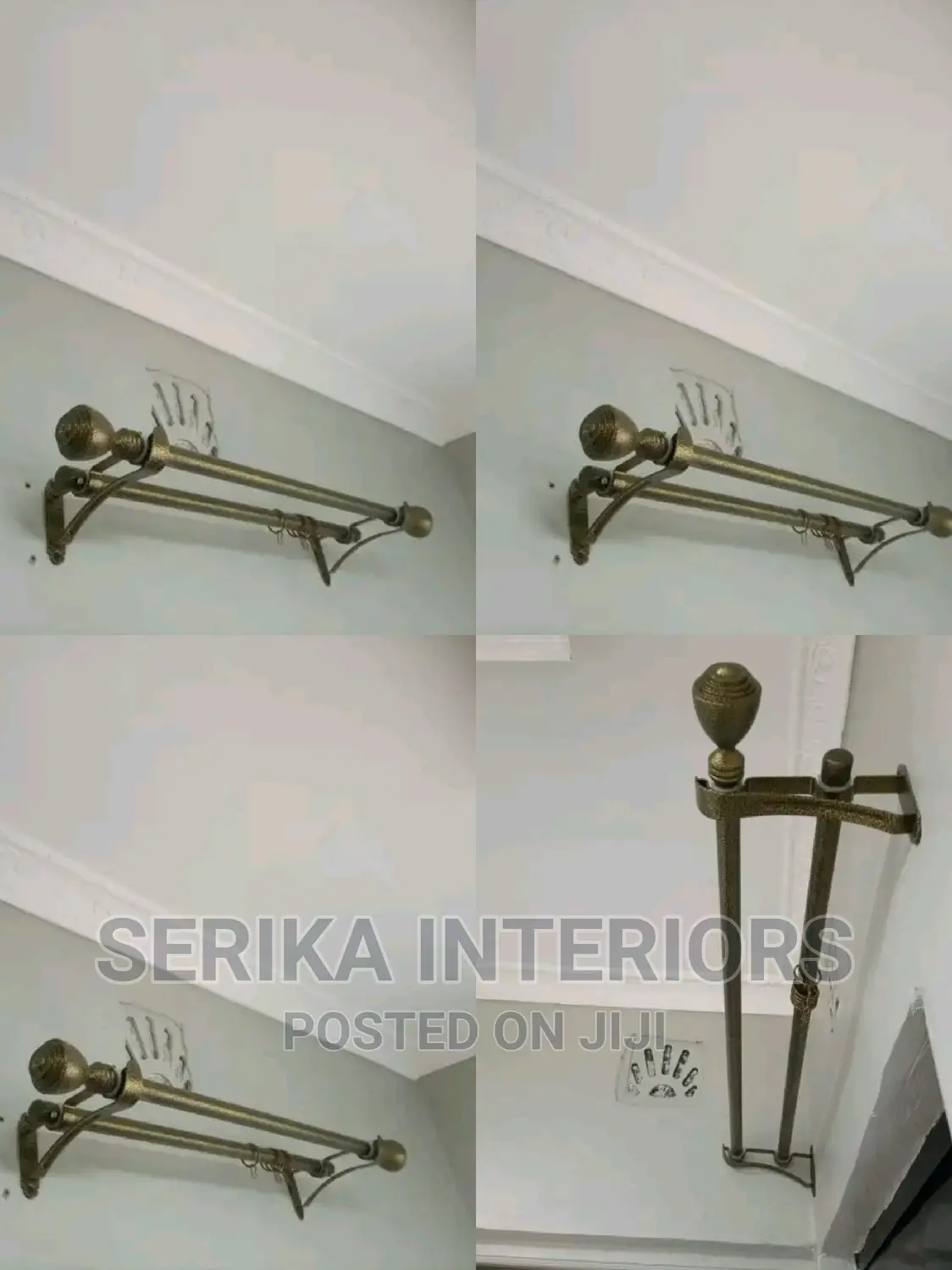 Double Jua Kali Curtain Rods Powder Coated Jua Kali Rods