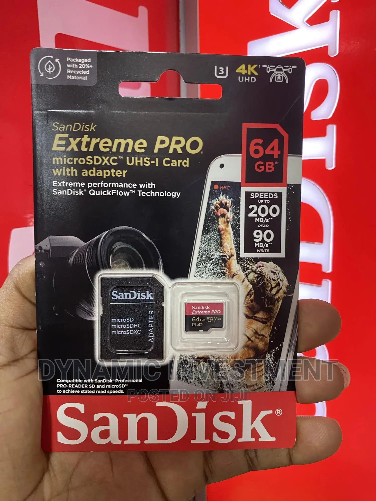 Sandisk 64gb Extreme PRO SDXC Uhs-I Memory Card – C10, U3,