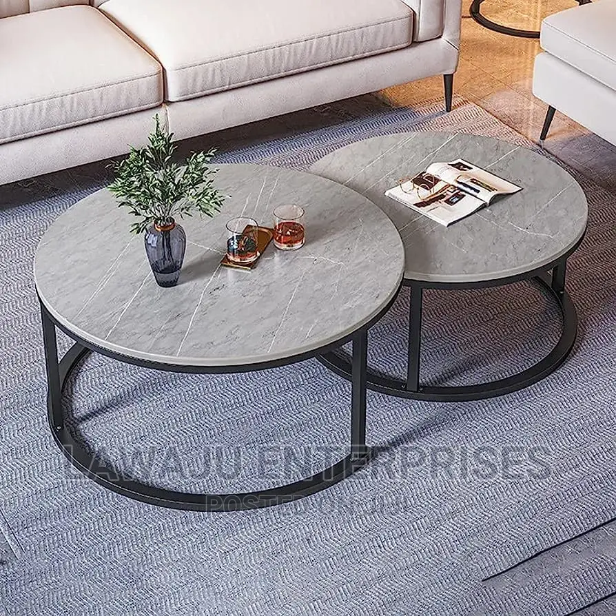 MARBLE TOP Nesting Round Tables