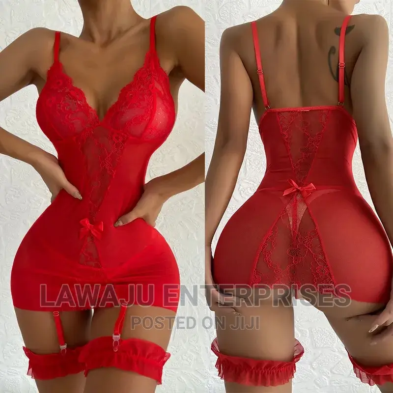 Sexy Exotic See Through Lingerie Set - Red