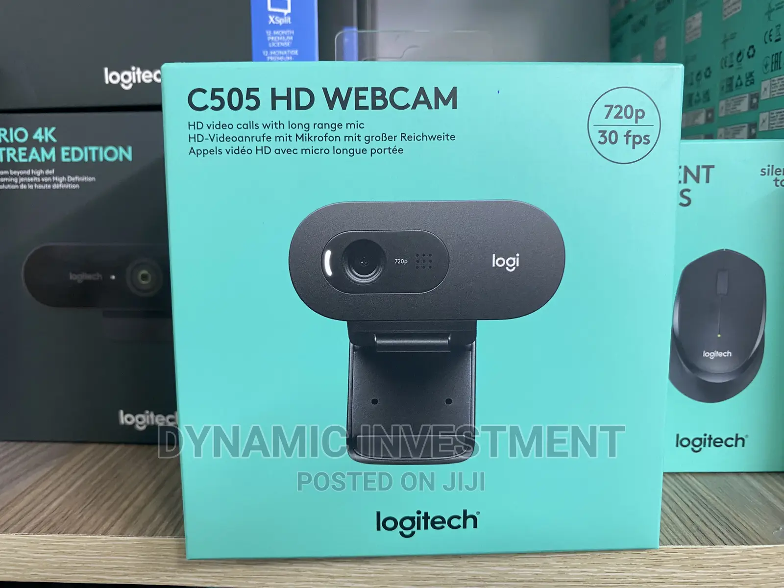Logitech C505 HD Webcam - Streaming Webcam, 720p HDPC or Mac