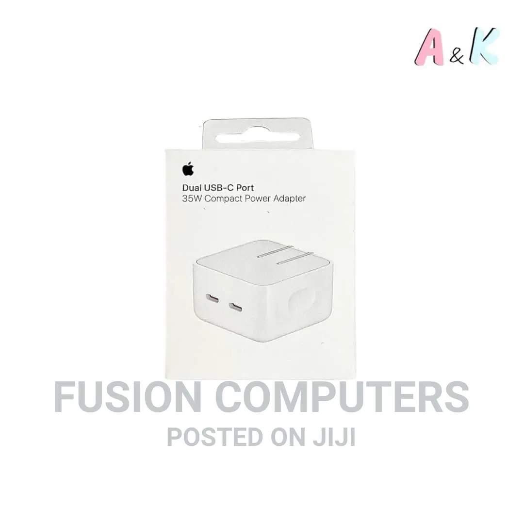 Original Apple 35W Dual USB-C Port Compact Power Adapter