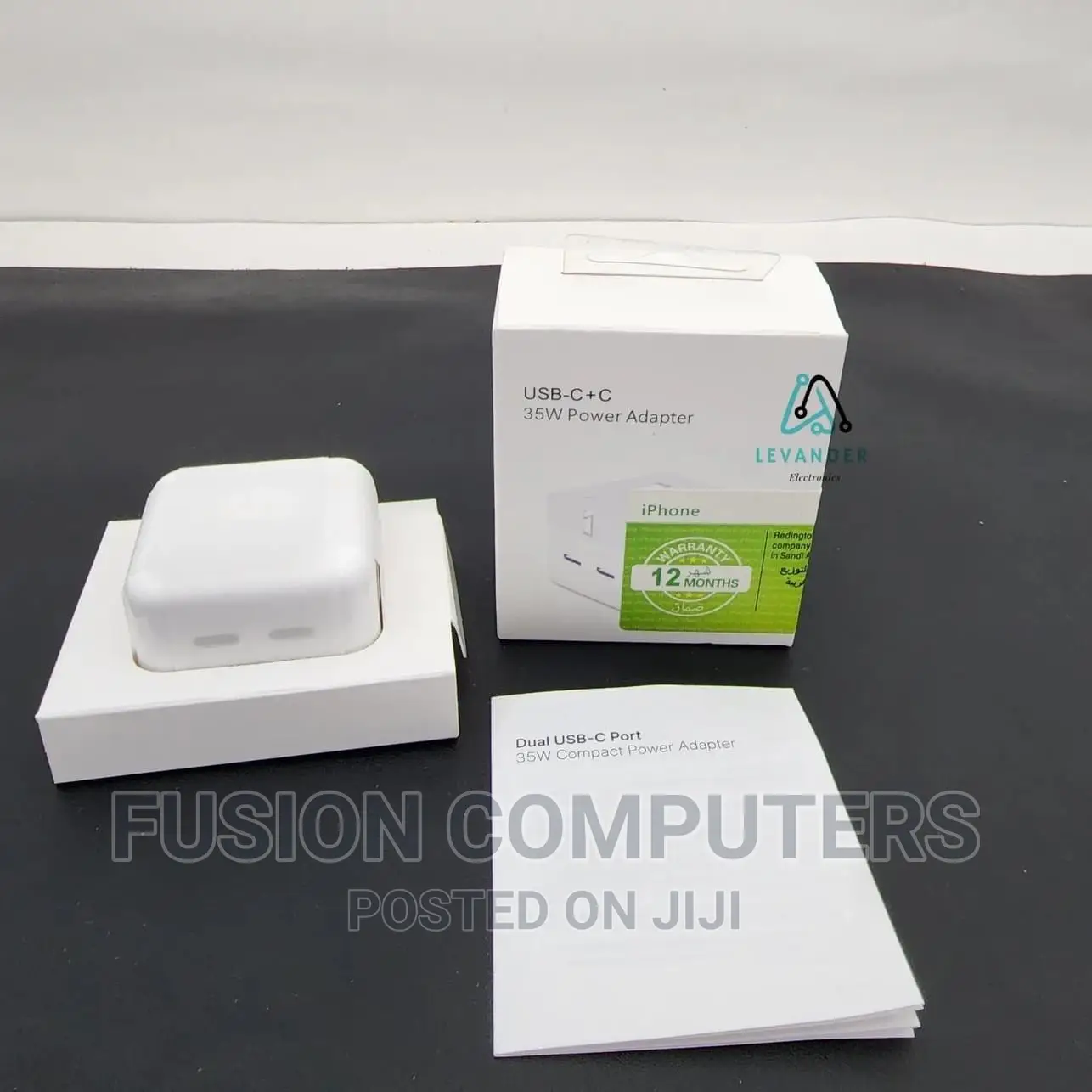 Original Apple 35W Dual USB-C Port Compact Power Adapter