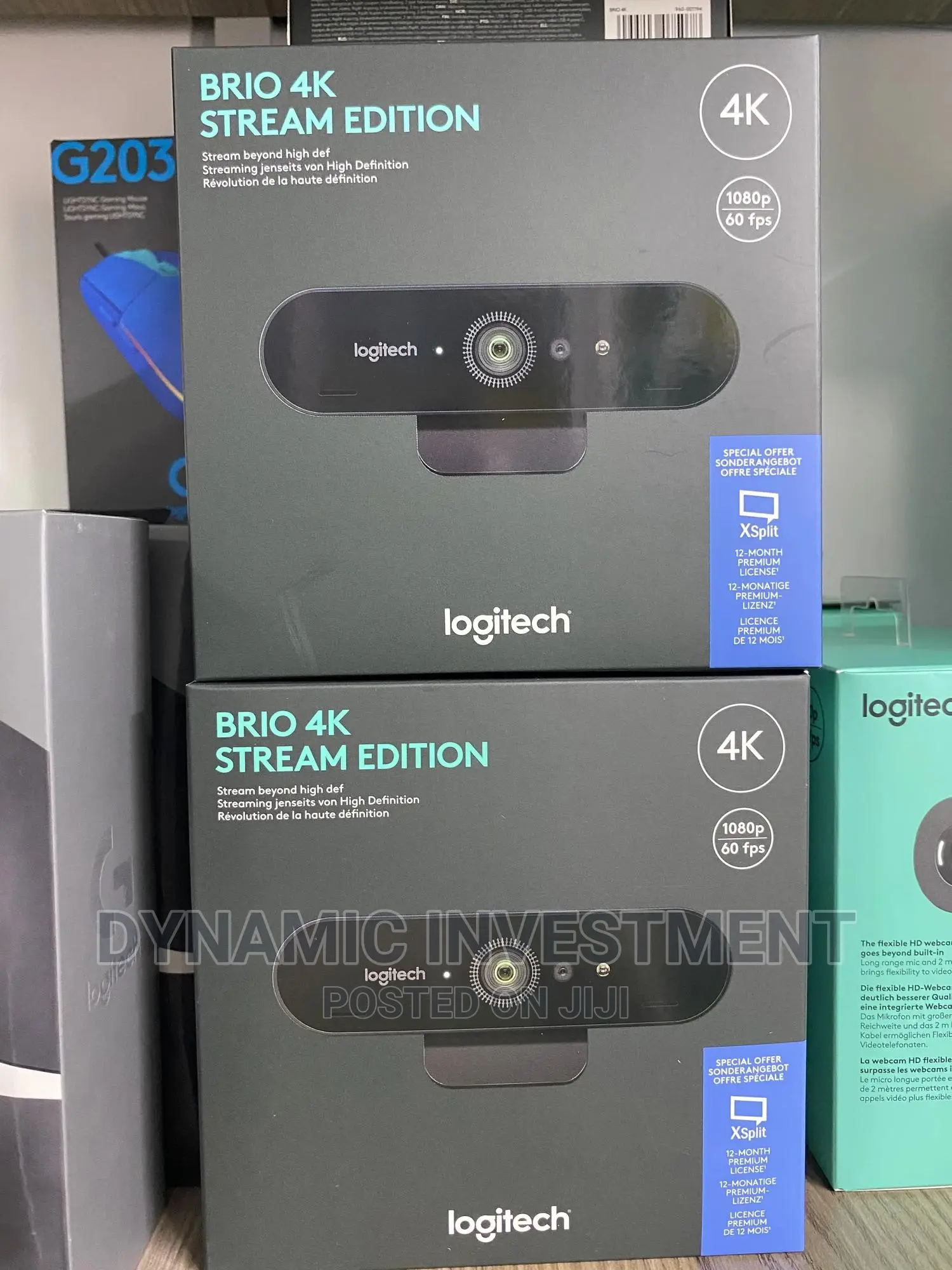 Logitech BRIO UHD Webcam With Right Light 3 and HDR