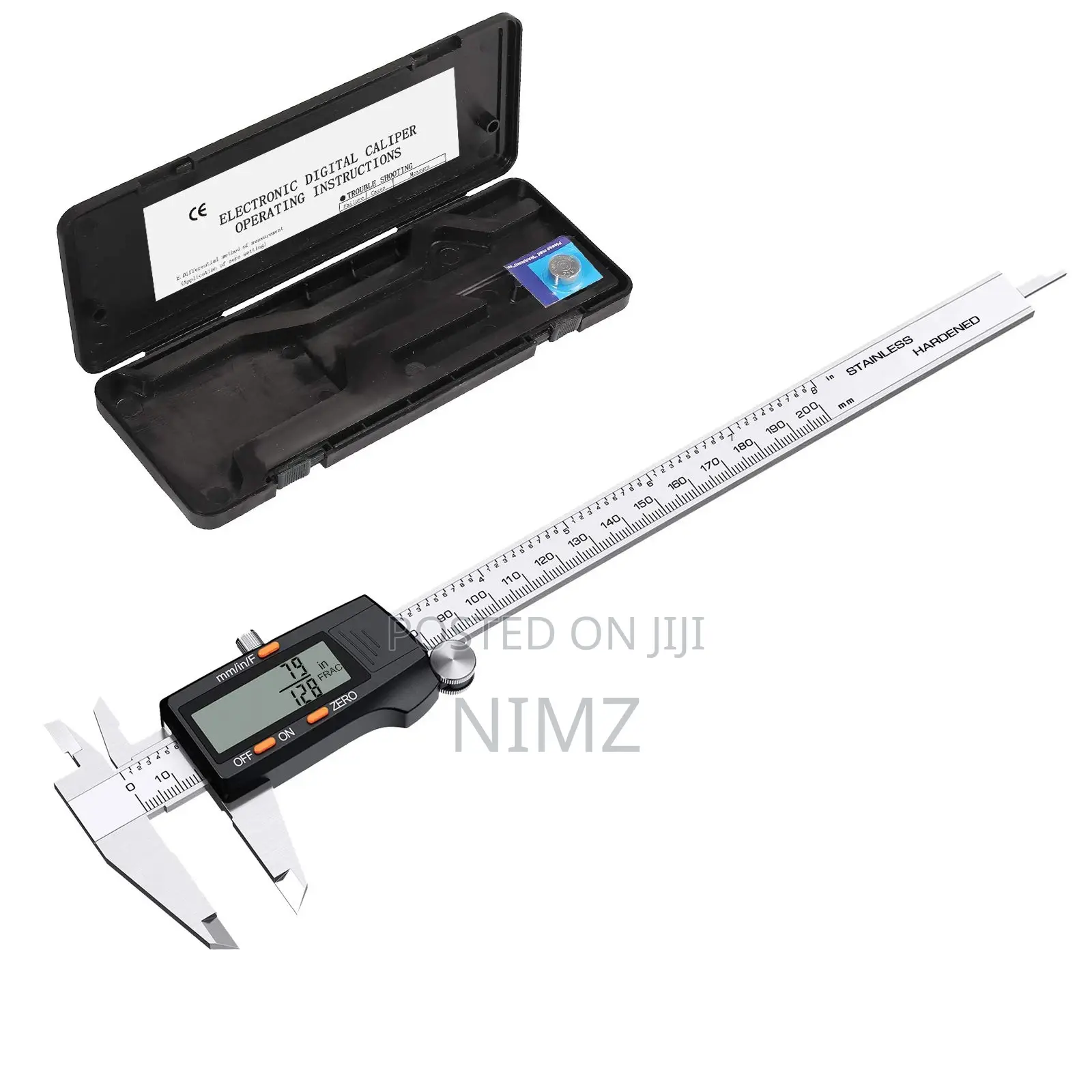 Digital Vernier Caliper 200 Mm/ 8 Inch Stainless Steel Elect