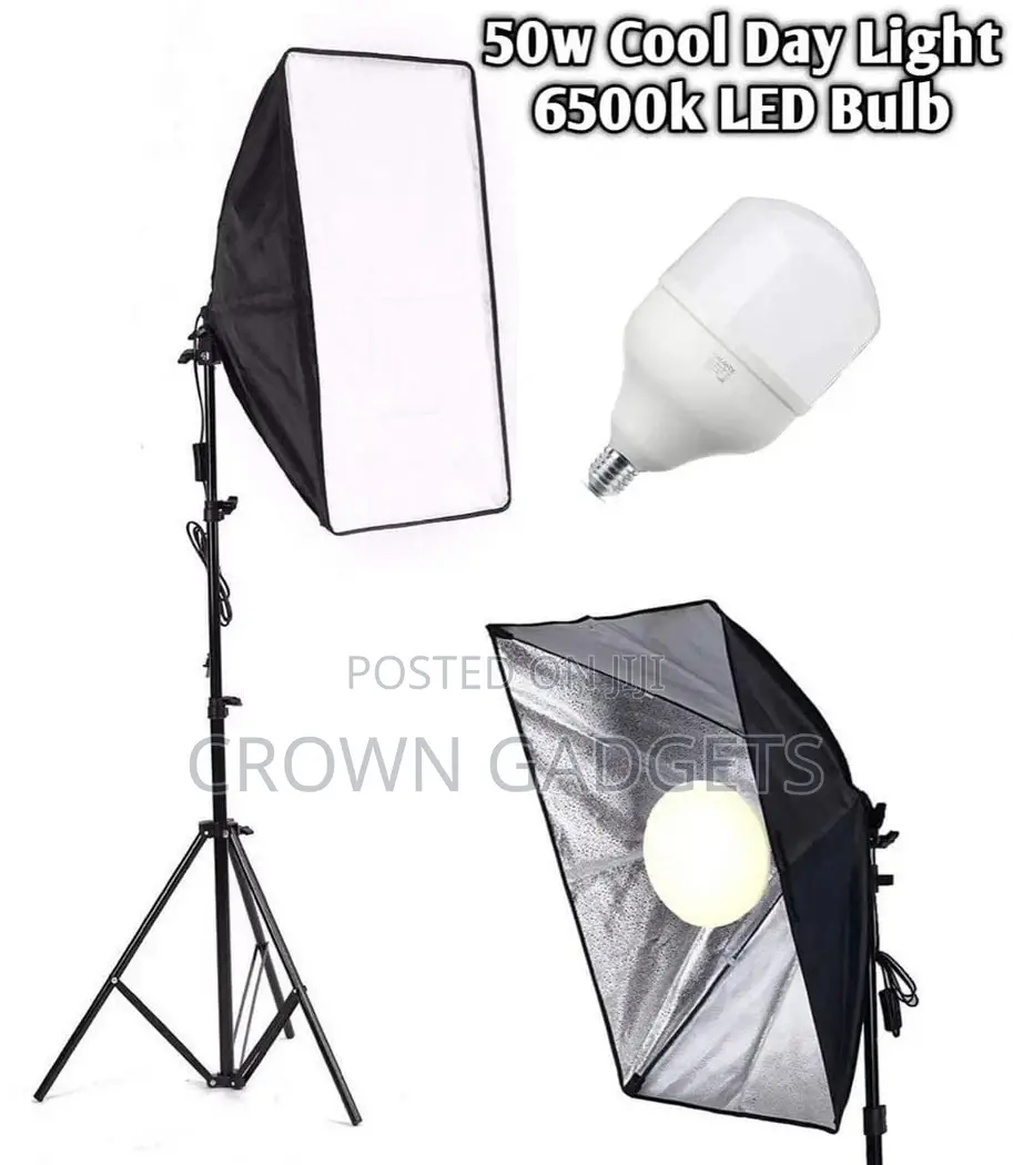 Softbox With LED Bulbs Socket for Photography Lighting