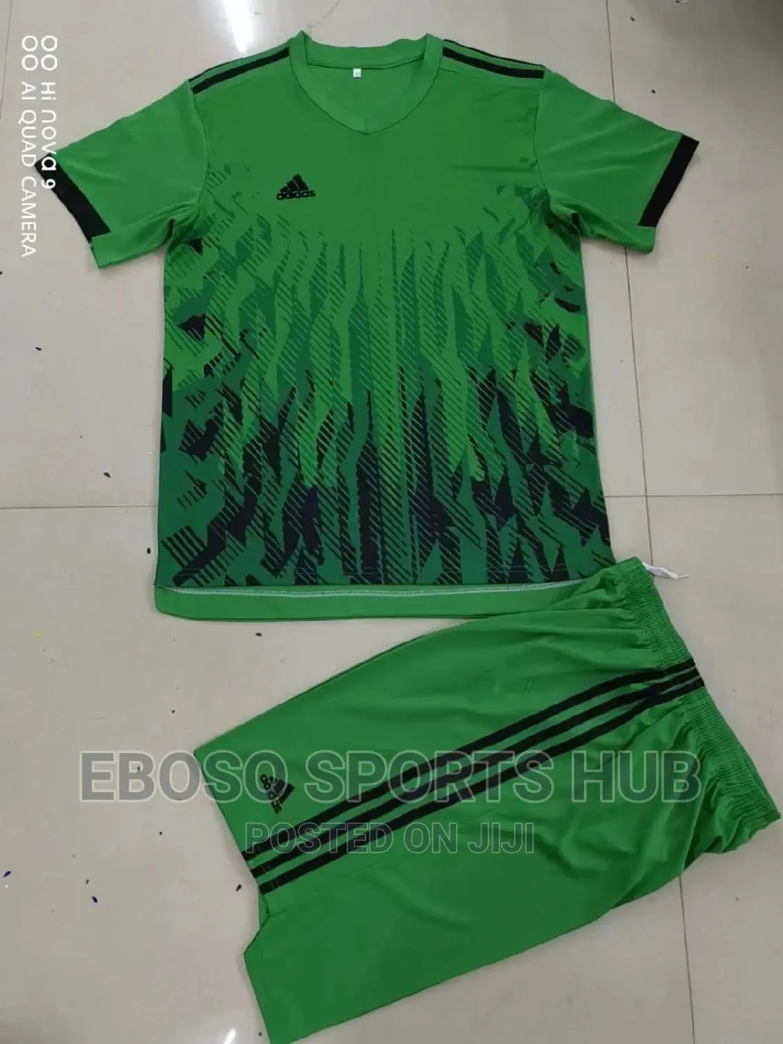 Green New Adidas Football Uniform