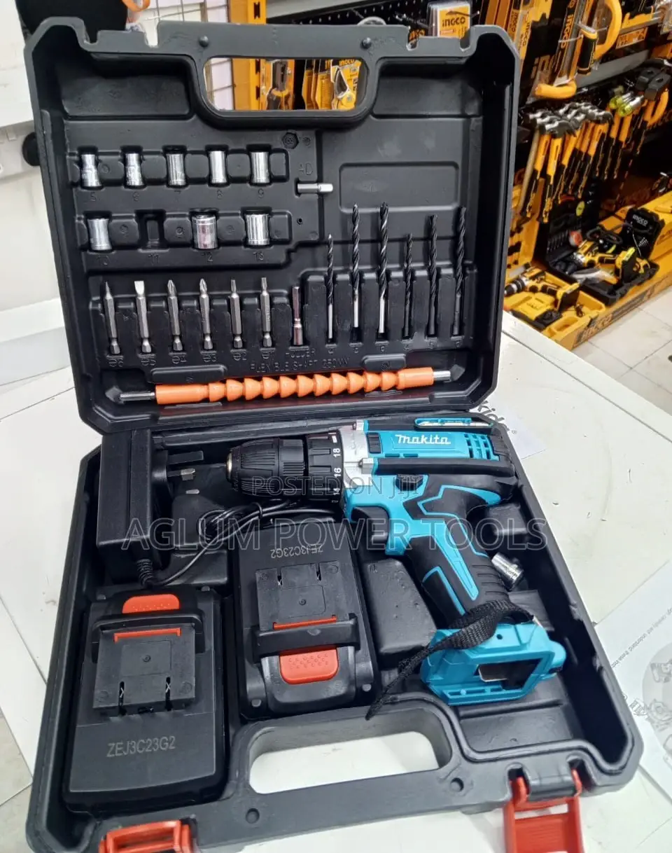 Cordless Makita Drill 26V With Two Batteries.