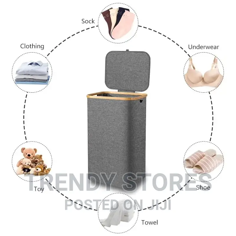 Cotton Laundry Basket With Cover