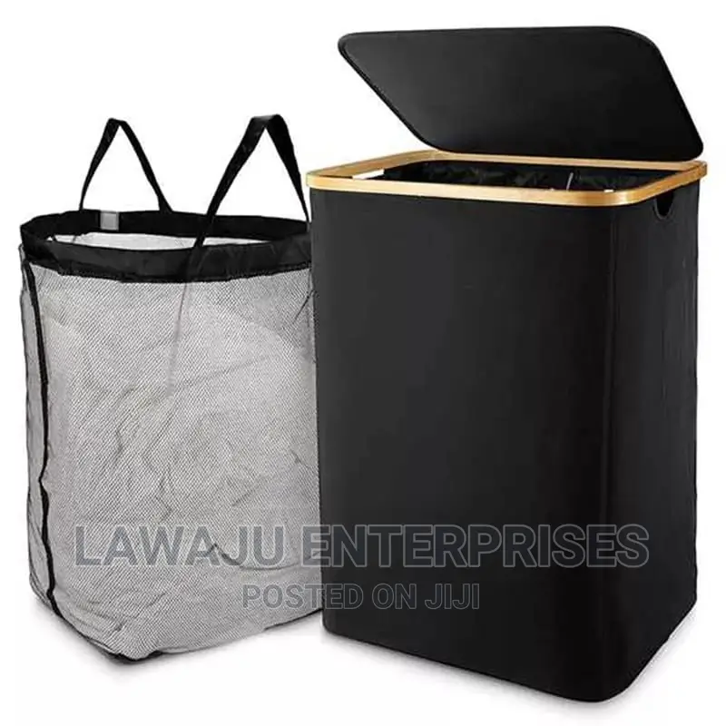 100L Foldable Laundry Basket With Lid