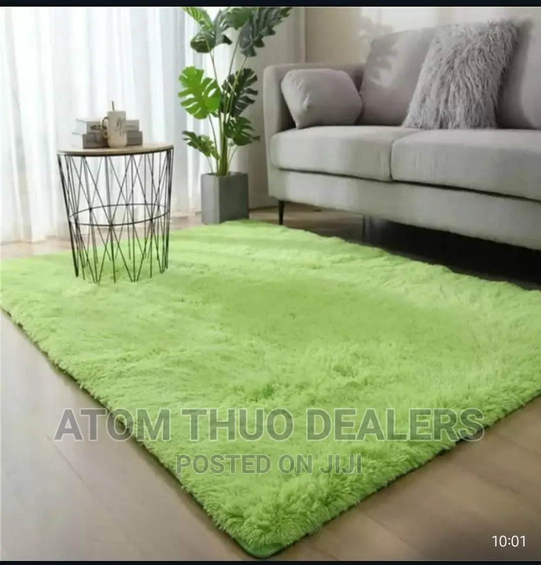 *Fluffy Carpet 5*8 Green/ Red / Blue / ;