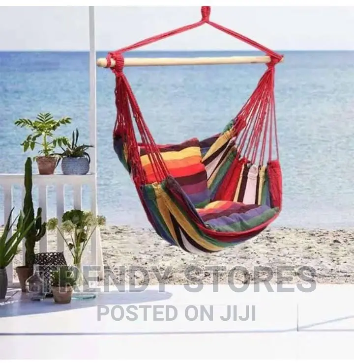 Patio Tree Hanging Hammock Seat With Wooden Bar