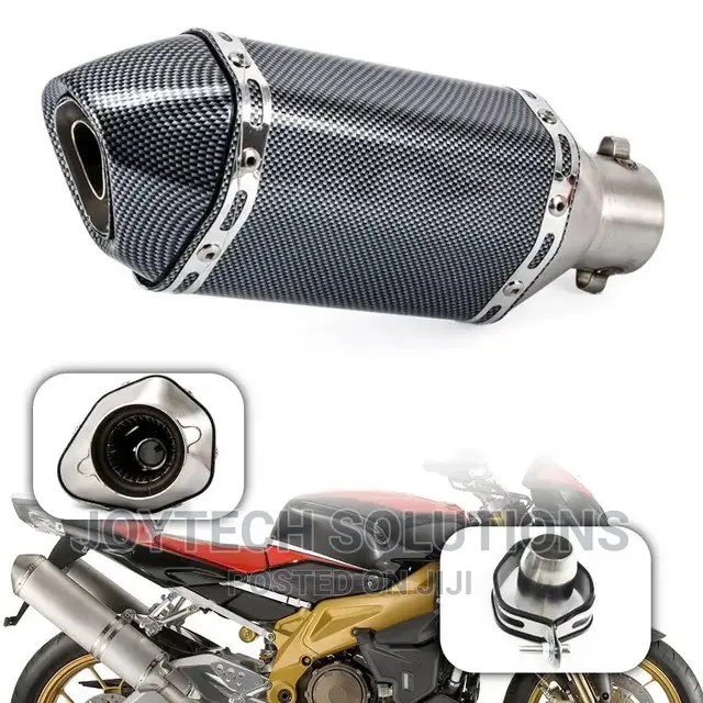 Durable Exhaust Muffler Pipe.Black Sports Carbon Akrapovic