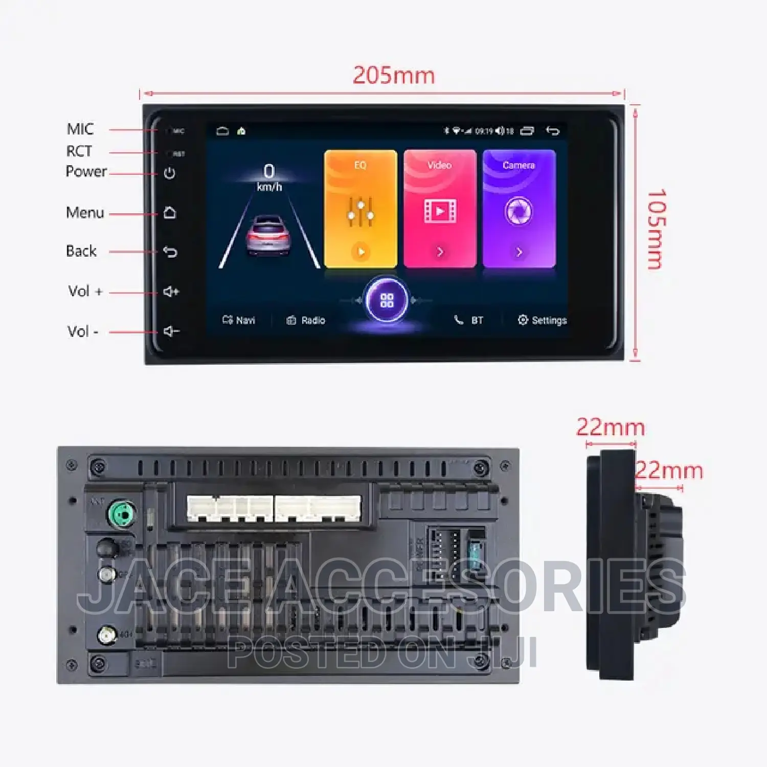 Car 8 Inch Android  4gb +64 Car Radio+Free Gps+ Free Reverse