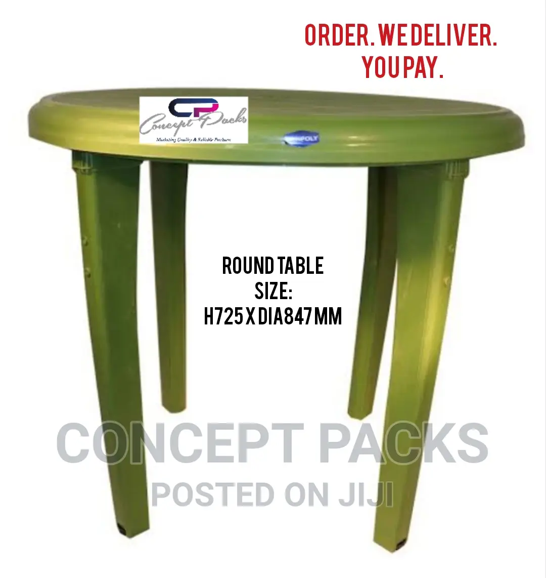 Round Table -White,Silver,Ivory,Green,Blue H725 X Dia847 Mm