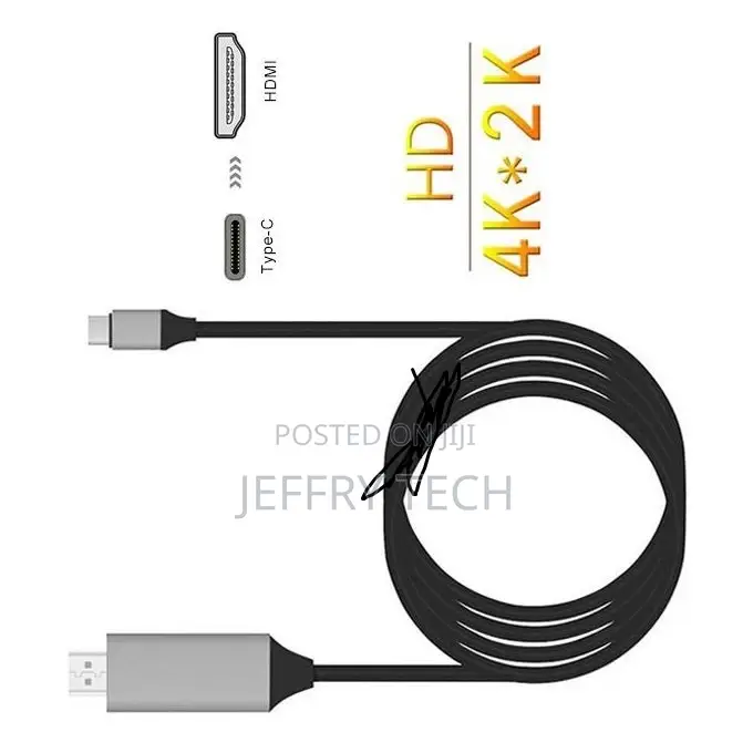 1080P Type TV Cable USB C to Hdmi-Compatible Cable 2M Type-C