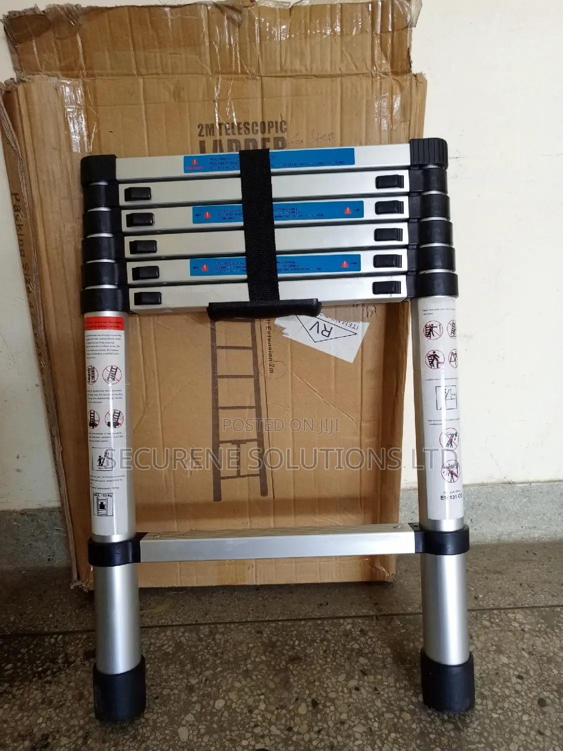 Aluminum Single Telescopic Ladder 2.0m/6.5ft Collapsible