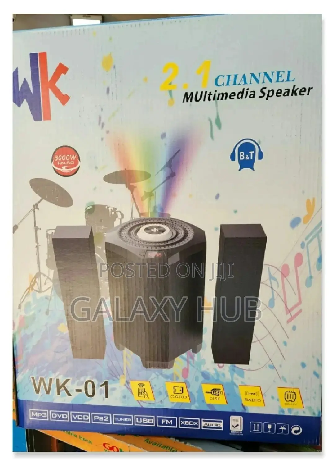 Subwoofer Wk-01 2.1 X-bass Multimedia Speaker
