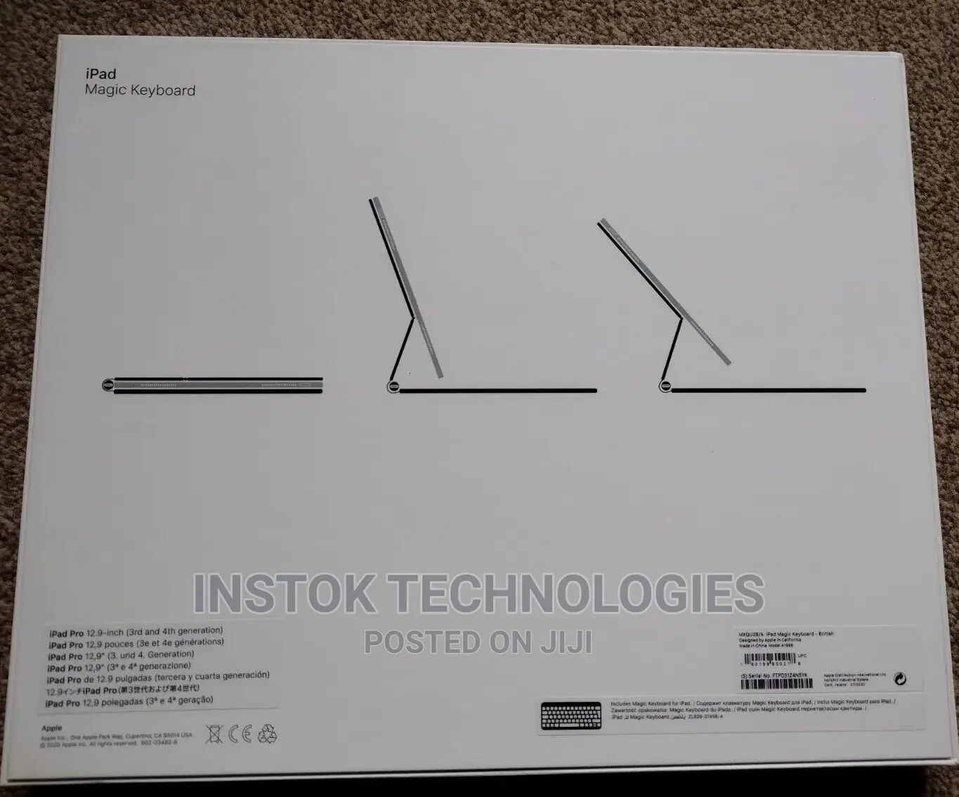Apple Magic Keyboard for iPad Pro 12.9" (Gen 3-6, US English