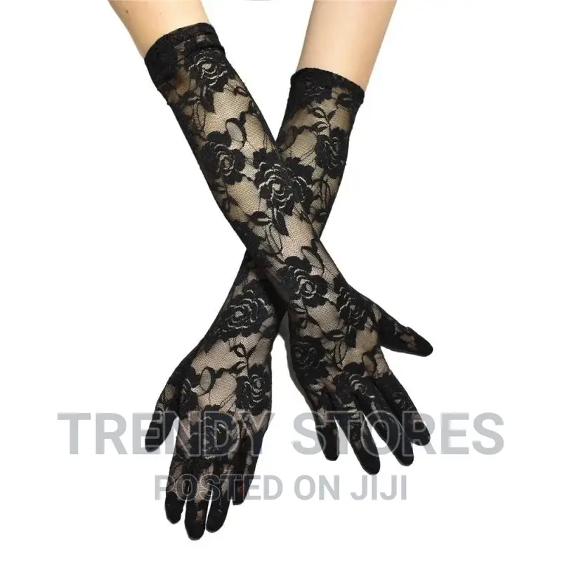 Full Fingers Wedding Floral Lace Gloves