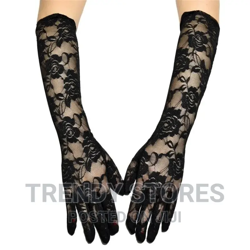 Full Fingers Wedding Floral Lace Gloves